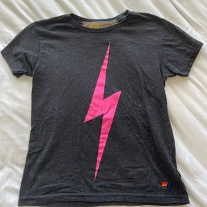 Aviator Nation pink bolt tee